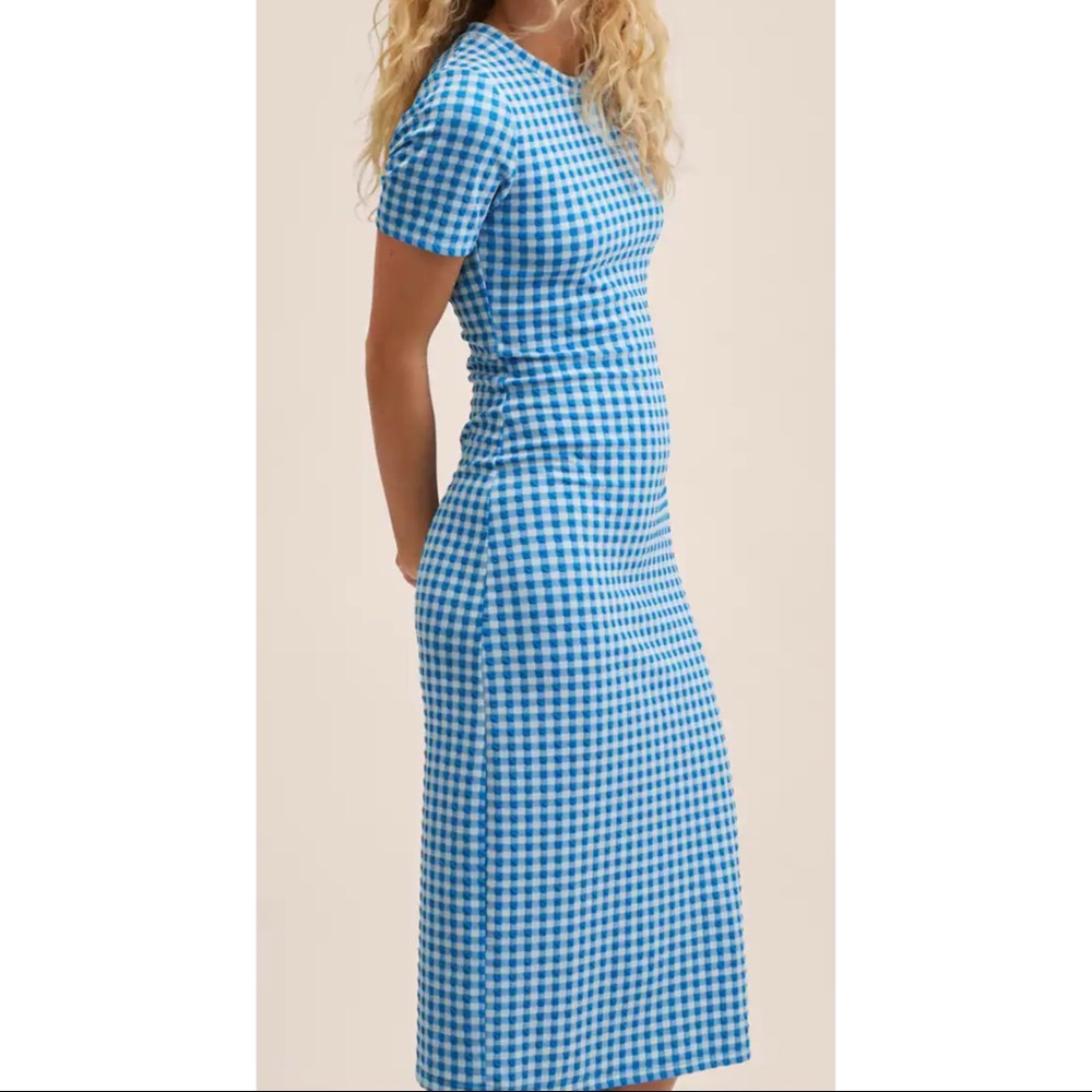 MANGO ~Vichy Check Midi Dress (NWT)